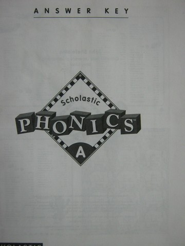 (image for) Scholastic Phonics A Answer Key (P) by John Shefelbine