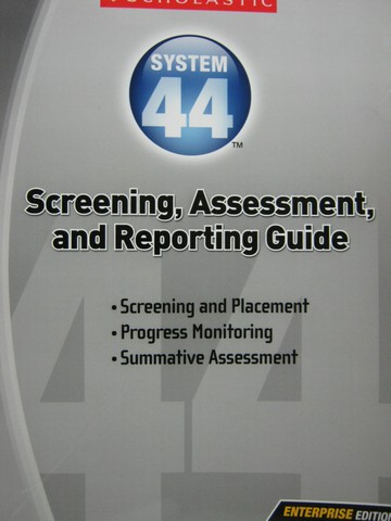 (image for) System 44 Screening Assessment & Reporting Guide (P)