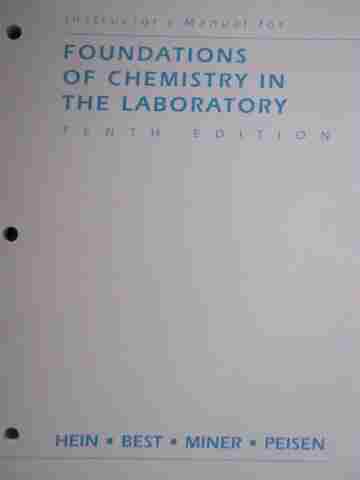(image for) Foundations of Chemistry in the Lab 10th Edition IM (TE)(P)