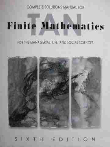 (image for) Finite Mathematics 6e Complete Solutions Manual (P)