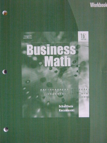 (image for) Business Math 16th Edition Workbook (P) by Schultheis,