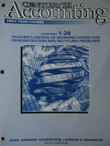 (image for) Century 21 Accounting 1st-Year 6e Working Papers 1-28 (TE)(P)