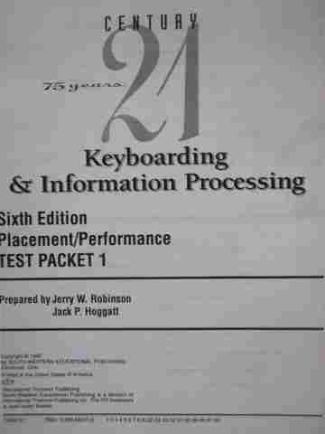 (image for) Century 21 Keyboarding & Information 6th Edition Placement (P)