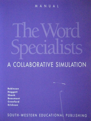(image for) Word Specialists Manual (P) by Robinson, Hoggatt, Shank,