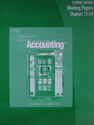 (image for) Century 21 Accounting General Journal 8e WP 17-24 (P)