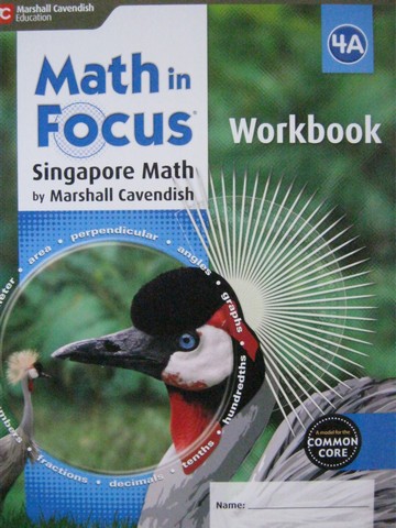 (image for) Math in Focus 4A Common Core Workbook (P) by Kheong,