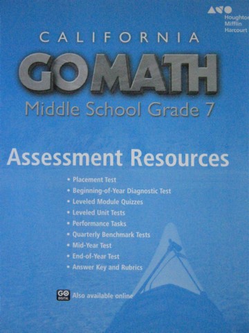 (image for) California Go Math Middle School 7 Assessment Resources (CA)(P) - Click Image to Close