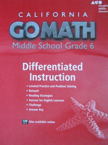 (image for) California Go Math Middle School 6 Differentiated Instruction(P)