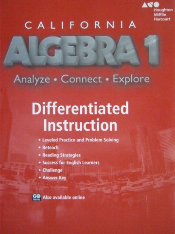 (image for) California Algebra 1 Analyze Connect Explore Differentiated (P)
