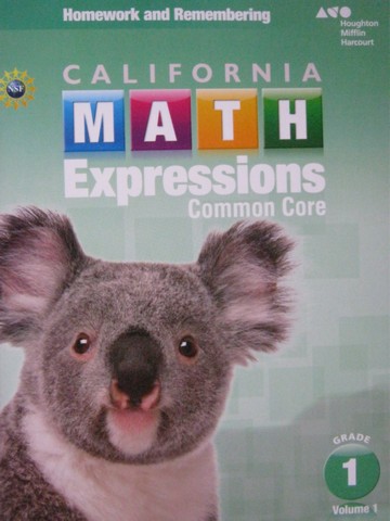 (image for) California Math Expressions Common Core 1 Volume 1 Homework (P)