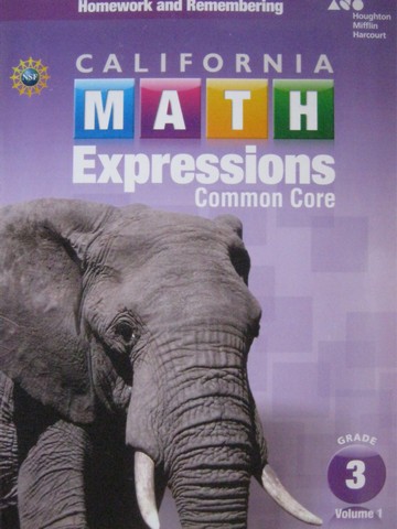 (image for) California Math Expressions Common Core 3 Volume 1 Homework (P)