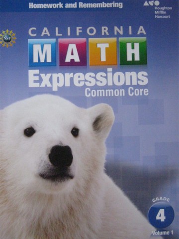 (image for) California Math Expressions Common Core 4 Volume 1 Homework (P)