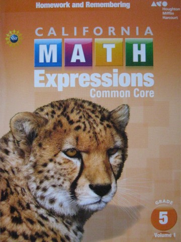 (image for) California Math Expressions Common Core 5 Volume 1 Homework (P)
