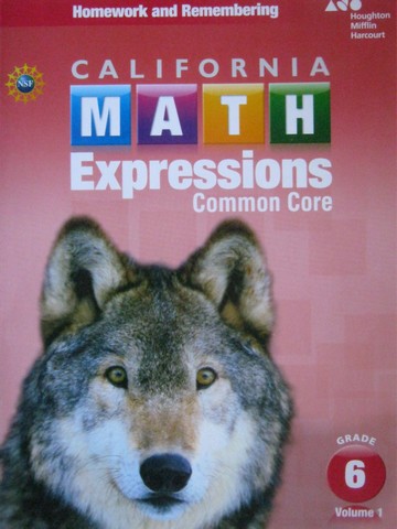 (image for) California Math Expressions Common Core 6 Volume 1 Homework (P)