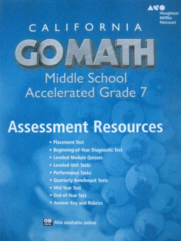(image for) California Go Math Middle School Accelerated 7 Assessment (P) - Click Image to Close