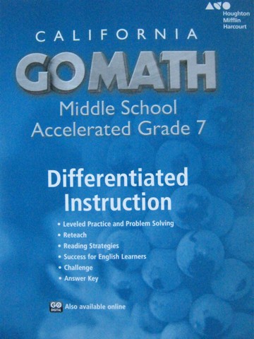 (image for) California Go Math Middle School Accelerated 7 Differentiated(P)