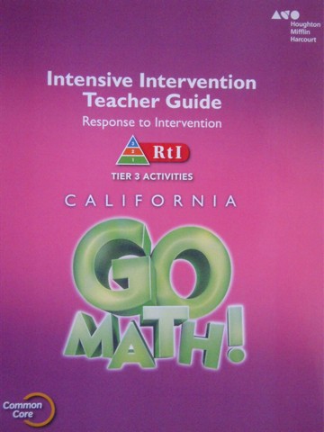 (image for) California Go Math! 3 Common Core Tier 3 Activities TG (TE)(P)