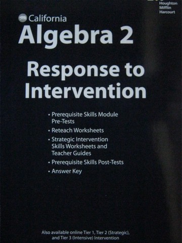 (image for) Algebra 2 Response to Intervention (CA)(P) by Kanold, Burger,
