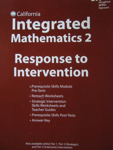 (image for) Integrated Mathematics 2 Response to Intervention (CA)(P) - Click Image to Close