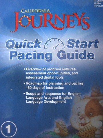 (image for) Journeys 1 Quick Start Pacing Guide (CA)(P) by Anderson, Hougen,