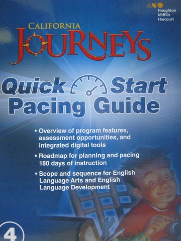 (image for) Journeys 4 Quick Start Pacing Guide (CA)(P) by Anderson, Hougen,