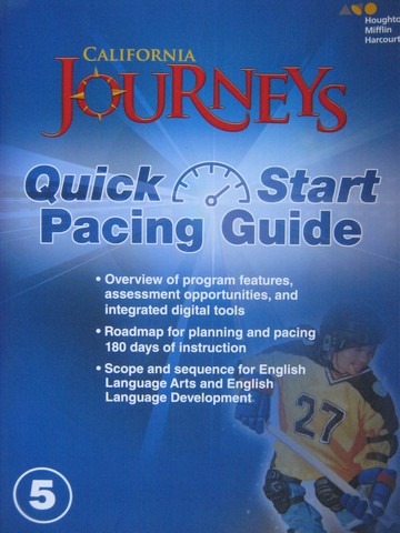 (image for) Journeys 5 Quick Start Pacing Guide (CA)(P) by Anderson, Hougen,