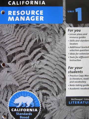 (image for) Literature 10 Resource Manager Unit 1 (CA)(P)