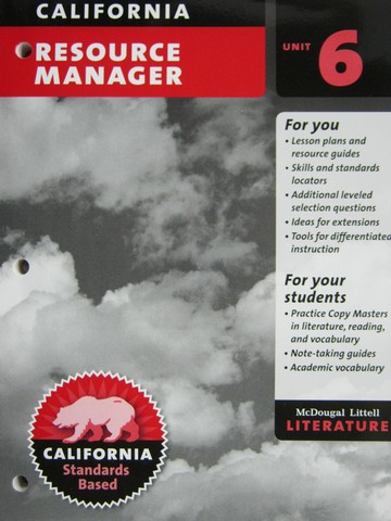 (image for) Literature 7 Resource Manager Unit 6 (CA)(P)