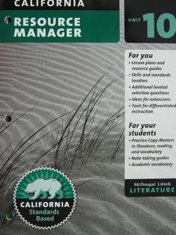 (image for) Literature 8 Resource Manager Unit 10 (CA)(P)