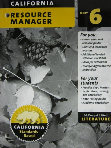 (image for) Literature 6 Resource Manager Unit 6 (CA)(P)
