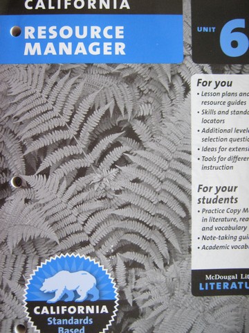 (image for) Literature 10 Resource Manager Unit 6 (CA)(P)