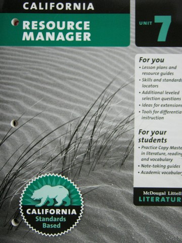 (image for) Literature 8 Resource Manager Unit 7 (CA)(P)