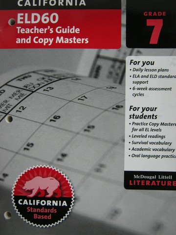 (image for) Literature 7 ELD60 TG & Copy Masters (CA)(P)