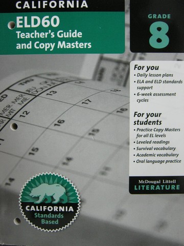 (image for) Literature 8 ELD60 TG & Copy Masters (CA)(P)