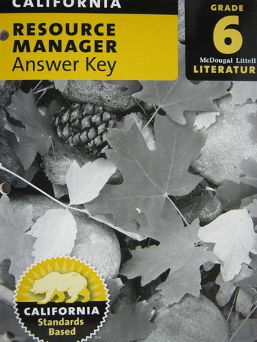 (image for) ML Literature 6 Resource Manager Answer Key (CA)(P)