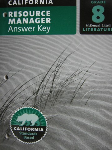 (image for) ML Literature 8 Resource Manager Answer Key (CA)(P)