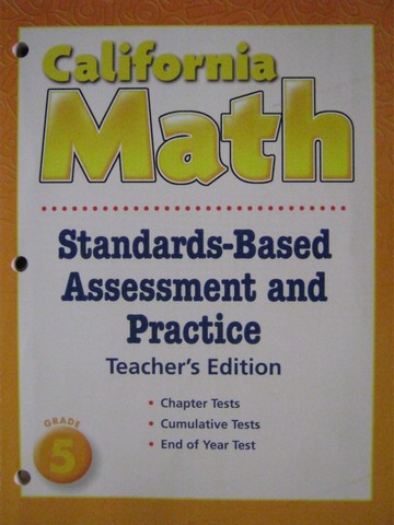 (image for) California Math 5 Standards-Based Assessment & (CA)(TE)(P)