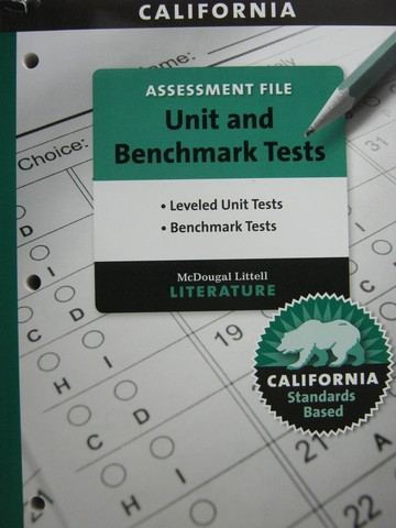 (image for) Literature 8 Unit & Benchmark Tests (CA)(P)