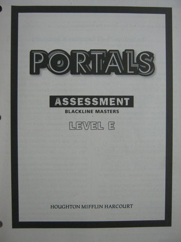 (image for) Portals to Reading E Assessment BLM (P)