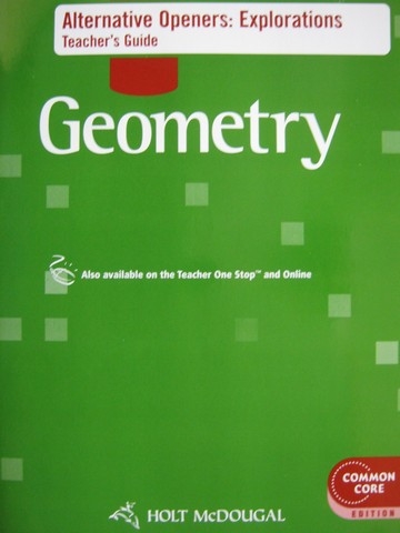 (image for) Geometry Common Core Alternative Openers Explorations TG (TE)(P)