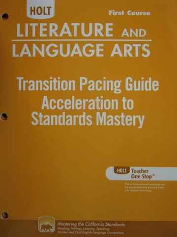 (image for) Transition Pacing Guide 1st Course (CA)(P)