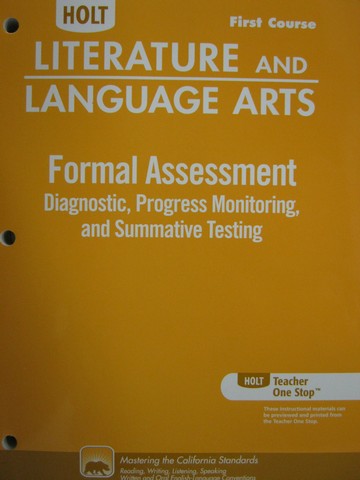 (image for) Literature & Language Arts Formal Assessment 1st Course (CA)(P)
