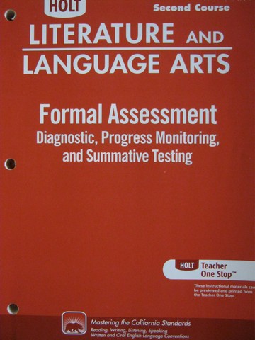 (image for) Literature & Language Arts Formal Assessment 2nd Course (CA)(P)