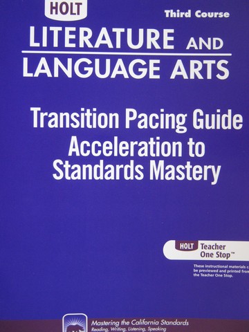 (image for) Transition Pacing Guide 3rd Course (CA)(P)