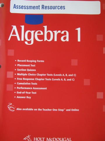 (image for) Algebra 1 Assessment Resources (P)