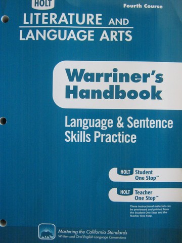 (image for) Language & Sentence Skills Practice 4th Course (CA)(P)