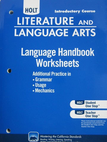(image for) Language Handbook Worksheets Introductory Course (CA)(P)
