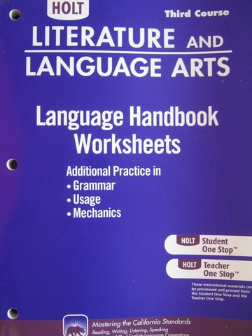 (image for) Language Handbook Worksheets 3rd Course (CA)(P)