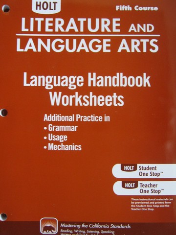 (image for) Language Handbook Worksheets 5th Course (CA)(P)