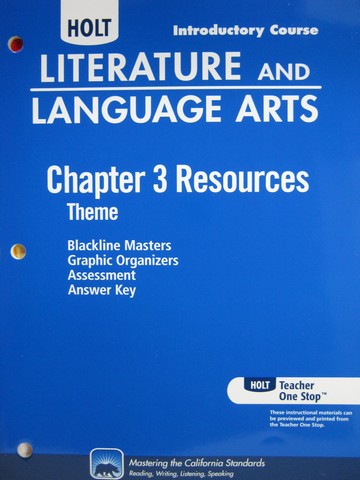 (image for) Literature & Language Arts Introductory Course Chapter 3 (CA)(P)